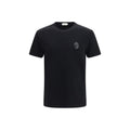Black Versace cotton T-shirt with stylish design, featuring the iconic brand logo on the front.