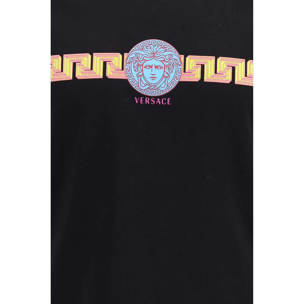 Versace Black Cotton T-Shirt Versace