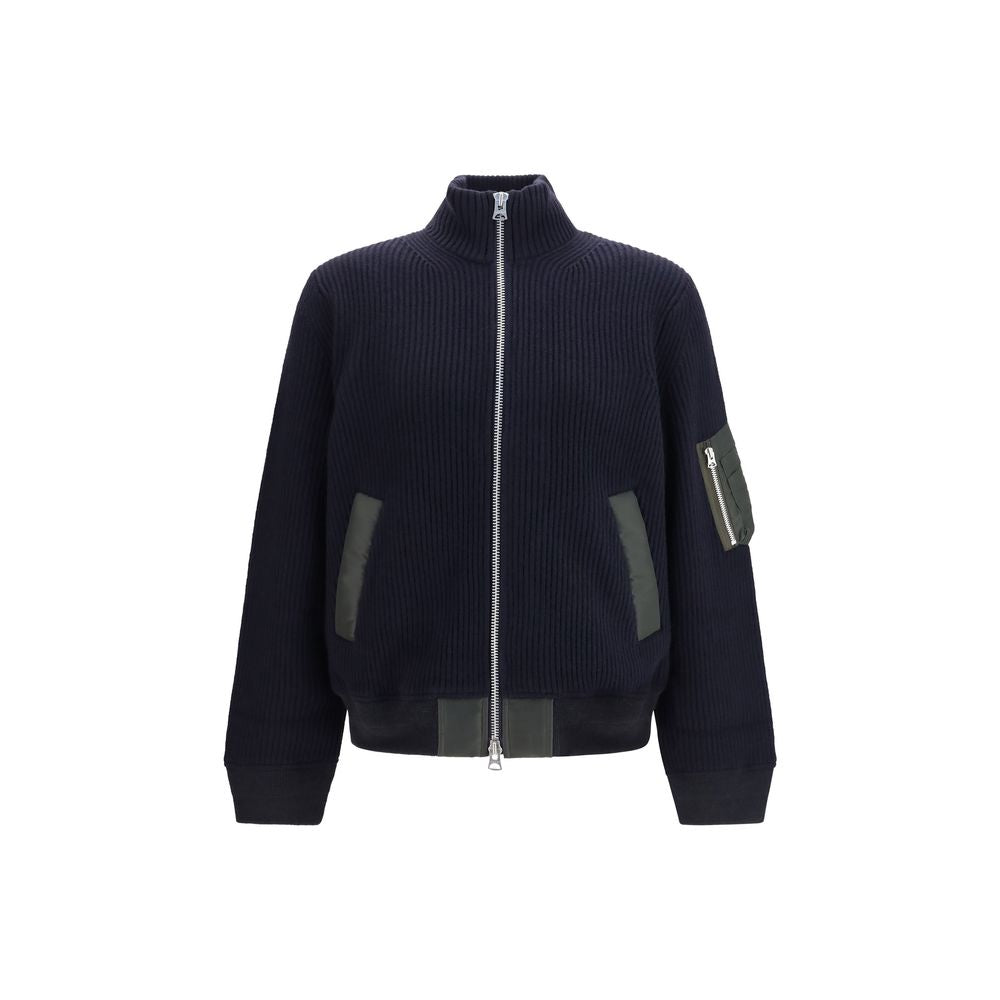 Sacai Blue Wool Oves Aries Sweatshirt Sacai