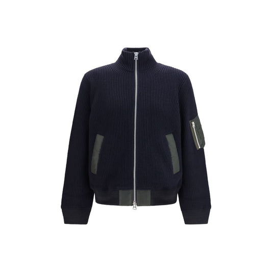 Sacai Blue Wool Oves Aries Sweatshirt Sacai
