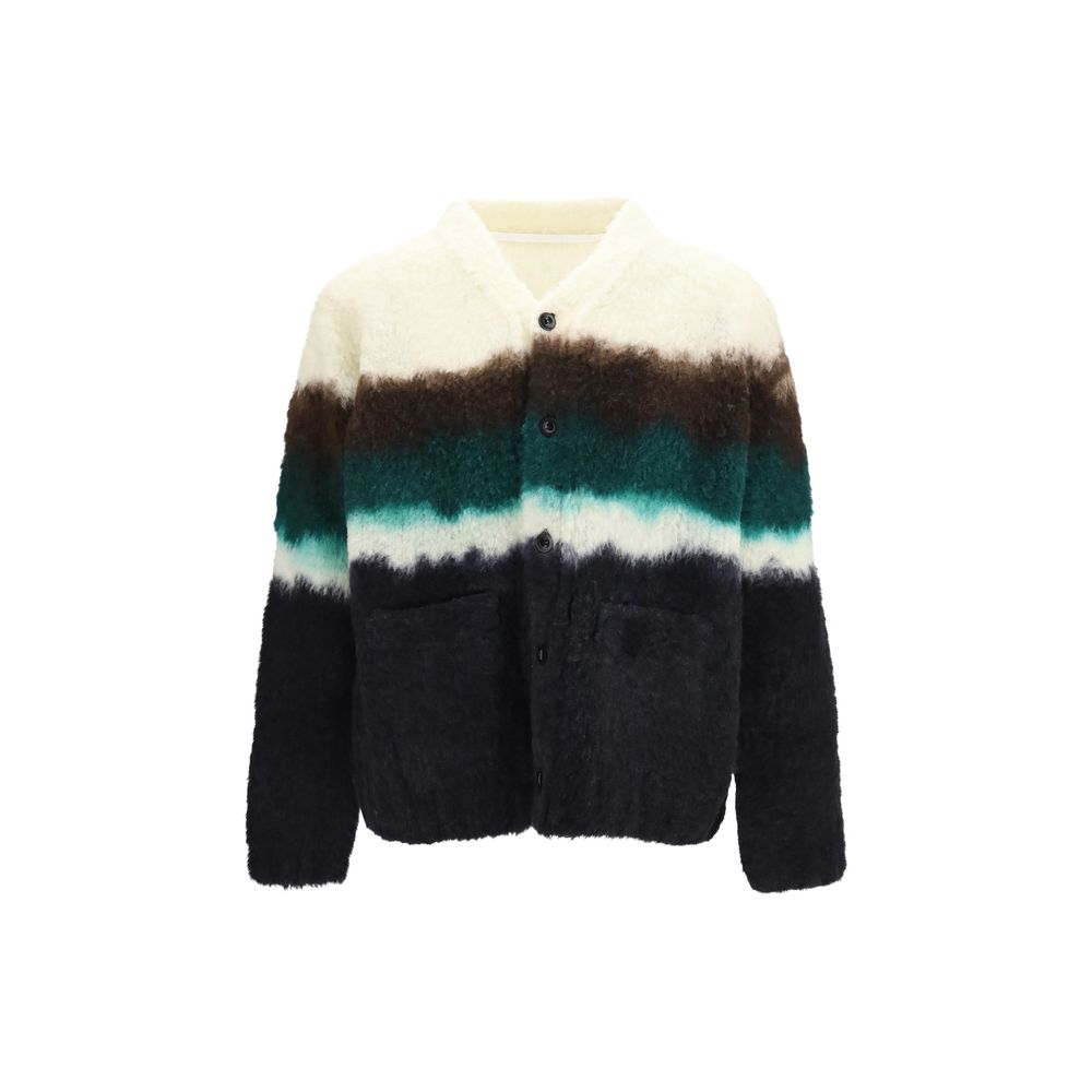 Sacai Multicolor Wool Oves Aries Cardigan Sacai