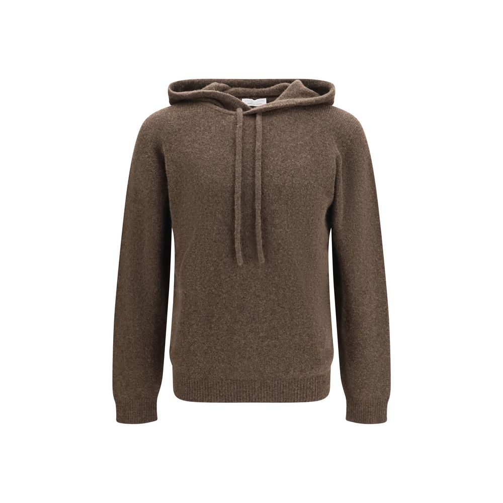 Roberto Collina Brown Wool Oves Aries Hoodie Roberto Collina
