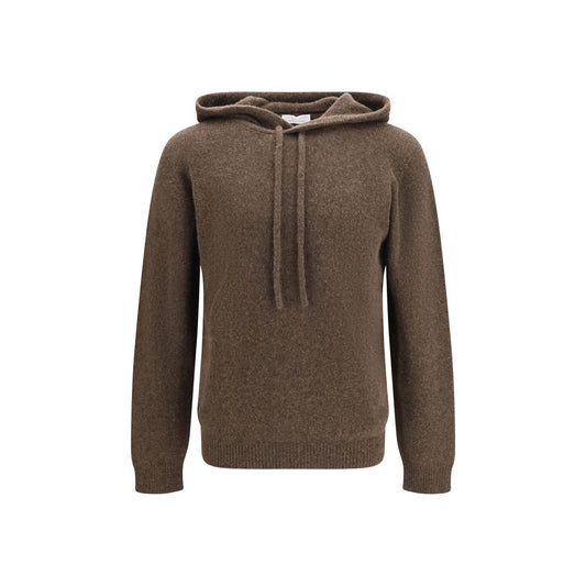 Roberto Collina Brown Wool Oves Aries Hoodie Roberto Collina