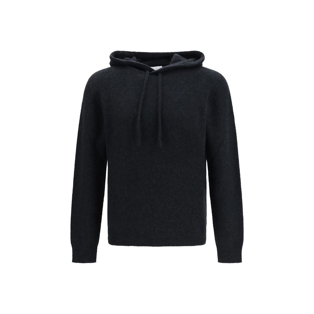Roberto Collina Black Wool Oves Aries Hoodie Roberto Collina
