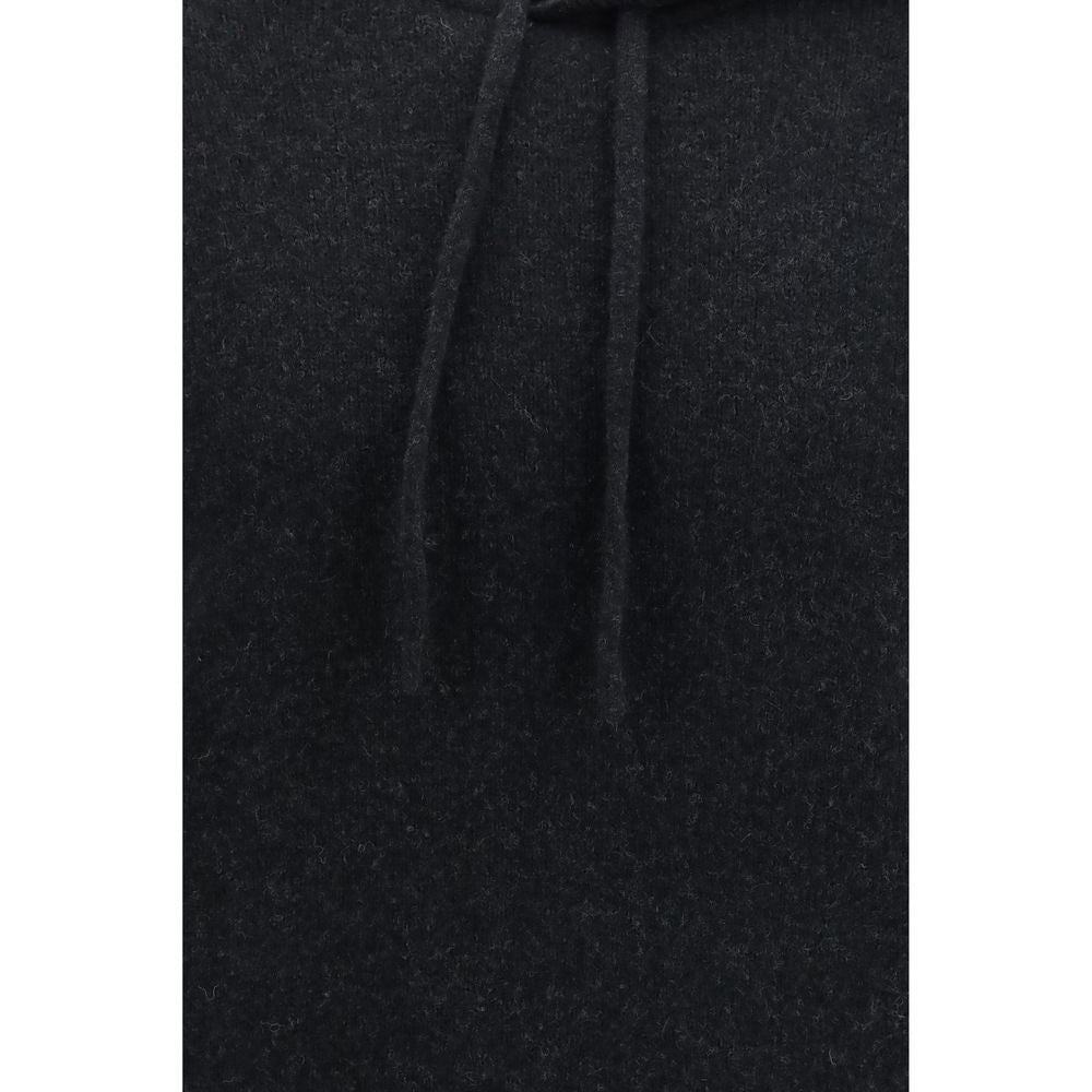 Roberto Collina Black Wool Oves Aries Hoodie Roberto Collina