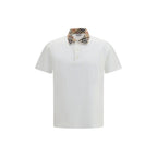 Burberry White Cotton Polo Shirt