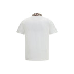 Burberry White Cotton Polo Shirt