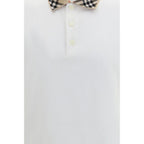 Burberry White Cotton Polo Shirt