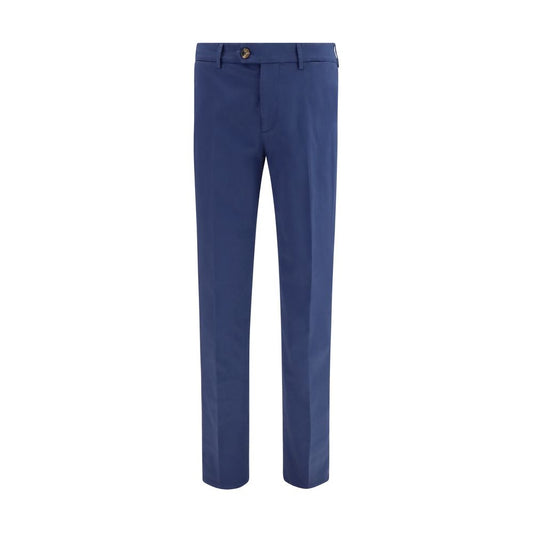 Brunello Cucinelli Blue Cotton Pants Brunello Cucinelli