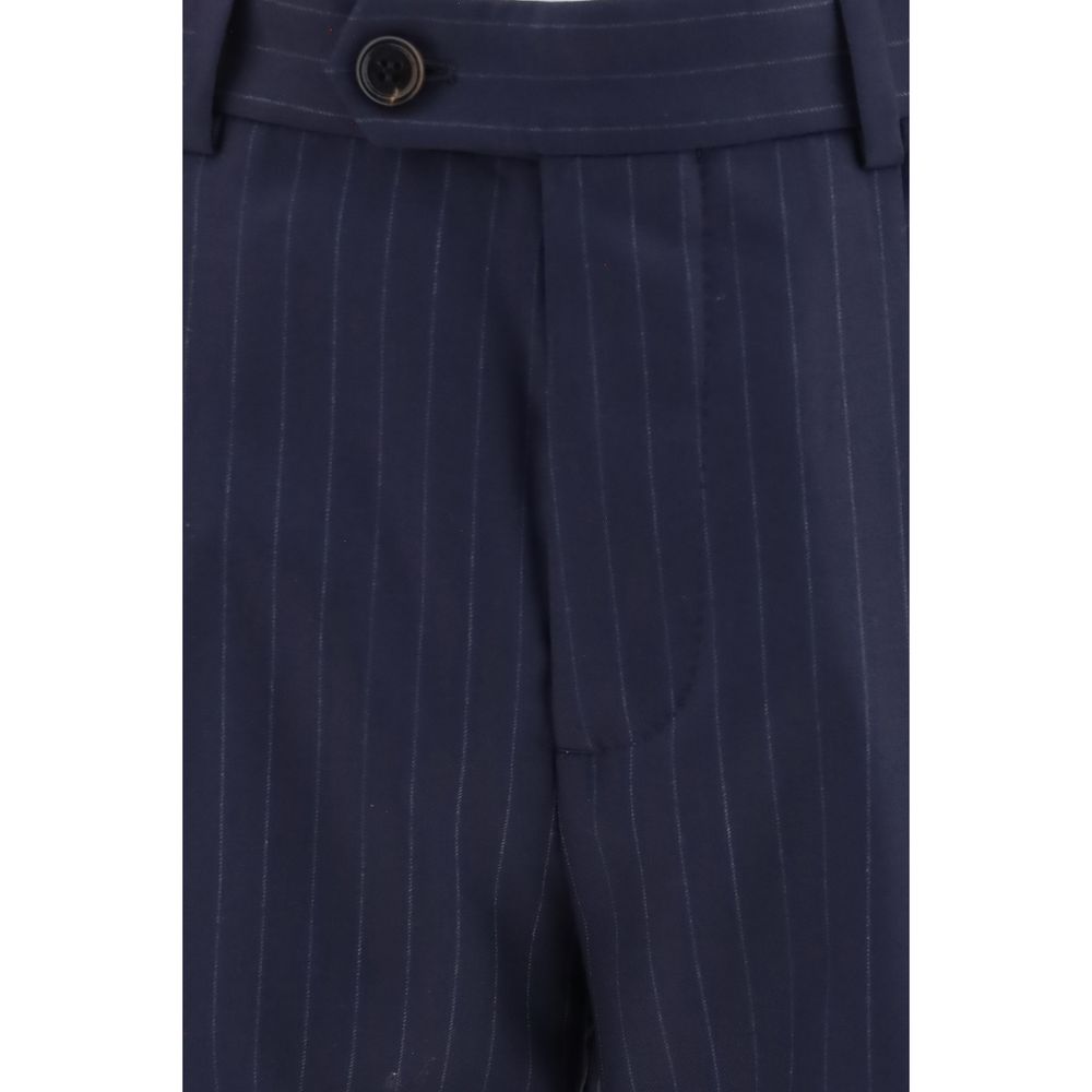 Brunello Cucinelli Blue Wool Oves Aries Dress Pants Brunello Cucinelli