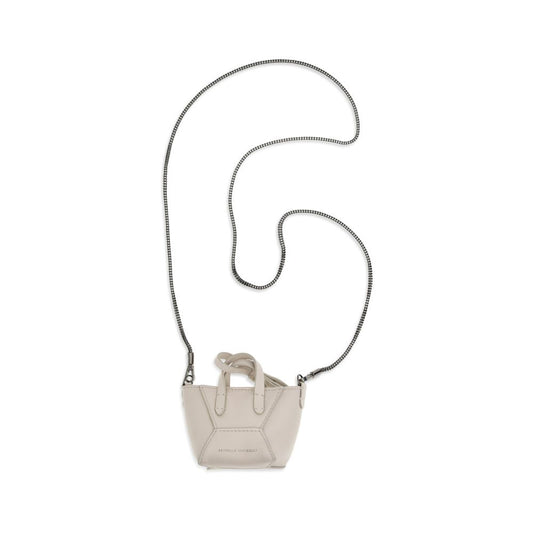 Brunello Cucinelli Beige Calf Leather Bos Taurus Shoulder Bag Brunello Cucinelli