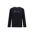 Jacquemus Black Cotton Long Sleeve T-Shirt