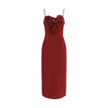 Magda Butrym Bordeaux Cotton Cocktail Dress Magda Butrym