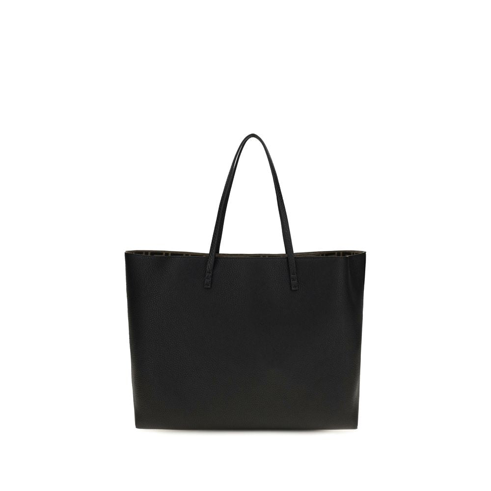 Fendi Black Calf Leather Bos Taurus Shoulder Bag Fendi