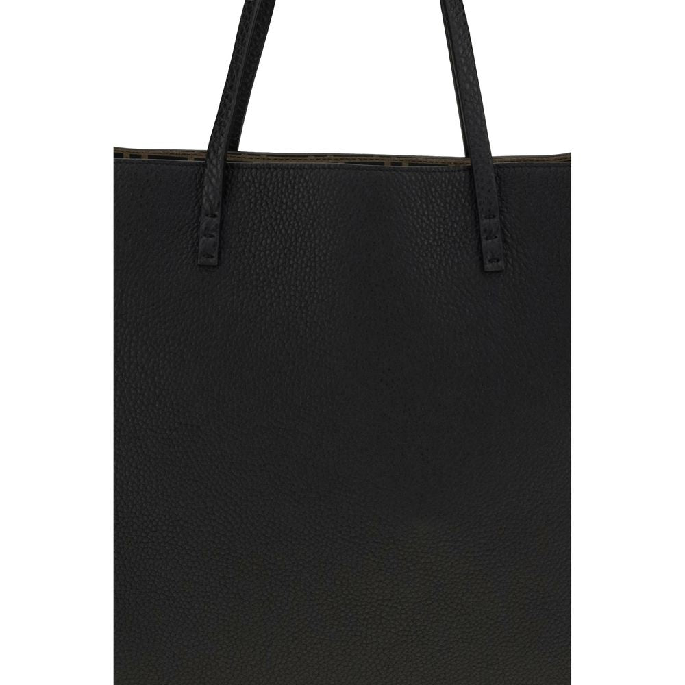 Fendi Black Calf Leather Bos Taurus Shoulder Bag Fendi
