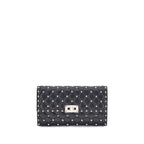 Valentino Garavani Black Calf Leather Bos Taurus Shoulder Bag Valentino Garavani
