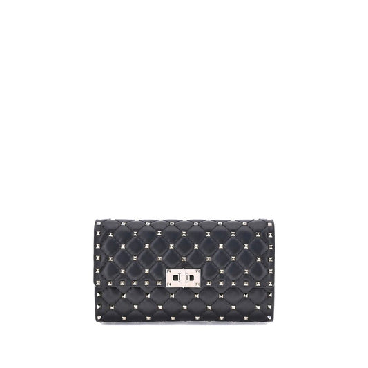 Valentino Garavani Black Calf Leather Bos Taurus Shoulder Bag Valentino Garavani