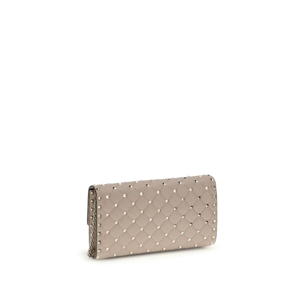 Valentino Garavani Beige Calf Leather Bos Taurus Shoulder Bag Valentino Garavani