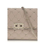 Valentino Garavani Beige Calf Leather Bos Taurus Shoulder Bag Valentino Garavani