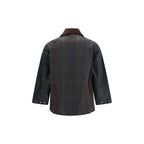 Barbour multicolor cotton shell jacket with a fitted design and front zipper, perfect for casual outdoor wear.