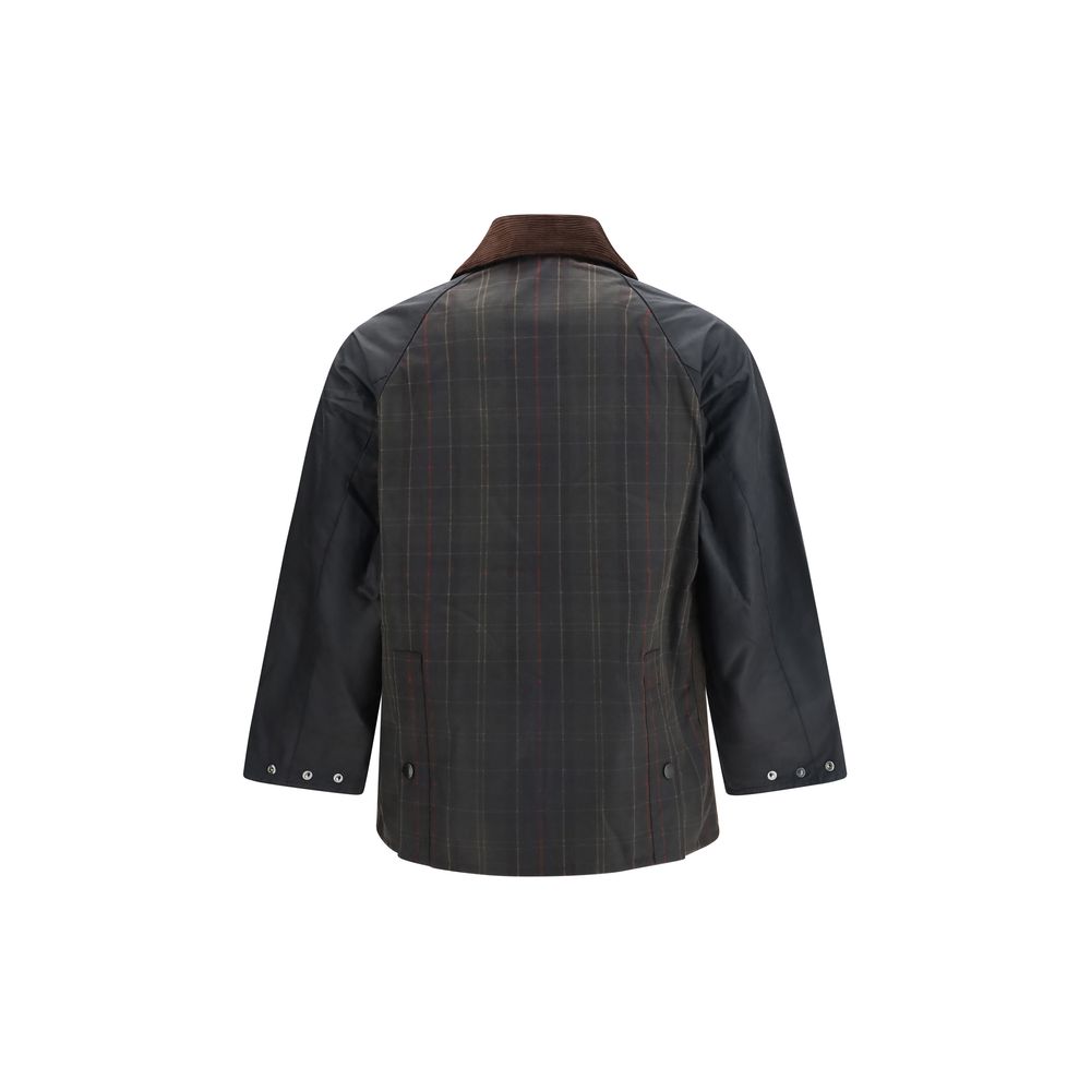 Barbour multicolor cotton shell jacket with a fitted design and front zipper, perfect for casual outdoor wear.