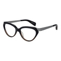 Yohji Yamamoto black acetate glasses frames with a sleek, modern design and clear lenses for stylish eyewear.