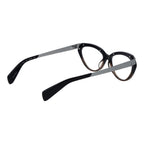 Yohji Yamamoto black acetate glasses frames with a sleek design and clear lenses on a white background.