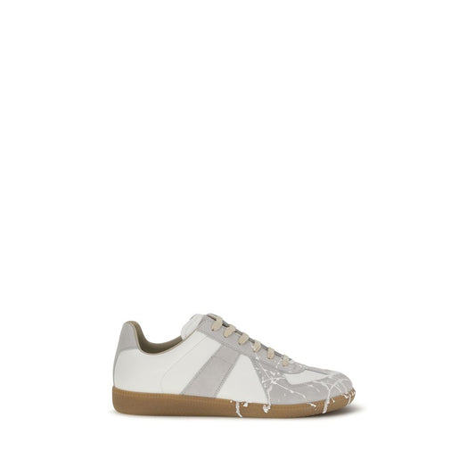 Maison Margiela Gray Suede Leather Low Top Sneakers Maison Margiela
