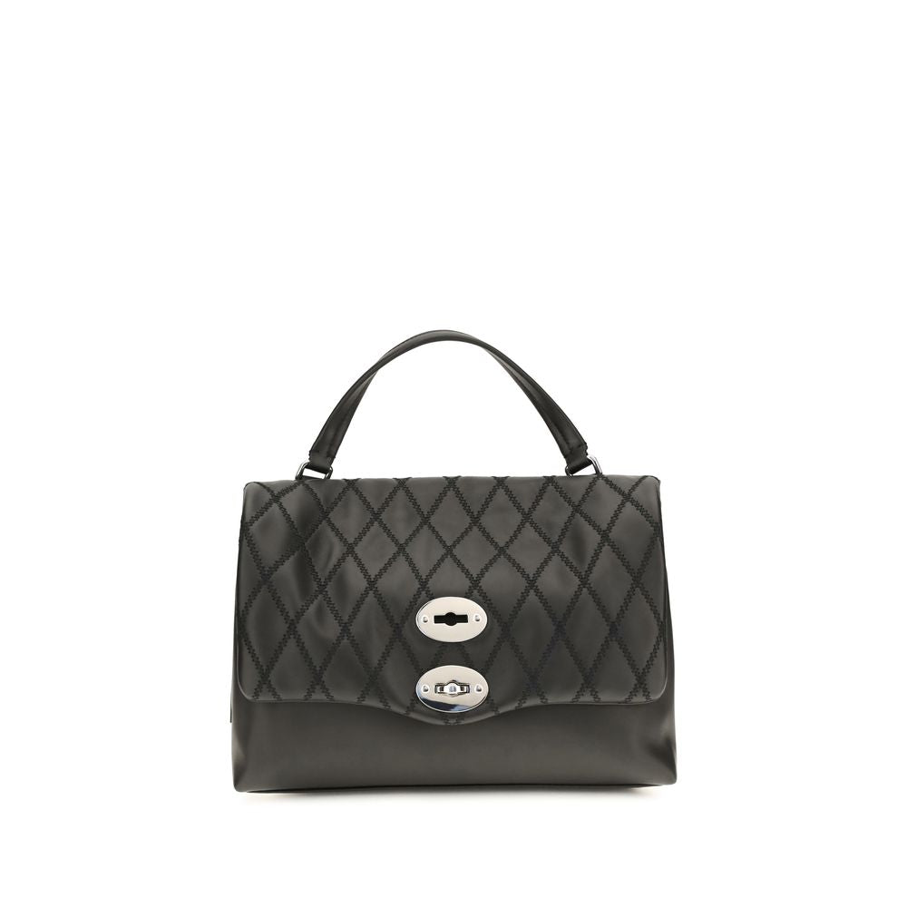 Zanellato Black Calf Leather Bos Taurus Handbag Zanellato