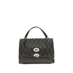 Zanellato Black Calf Leather Bos Taurus Handbag Zanellato