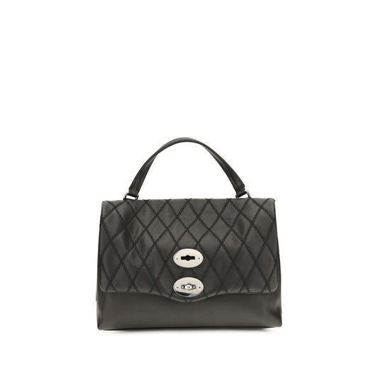 Zanellato Black Calf Leather Bos Taurus Handbag Zanellato