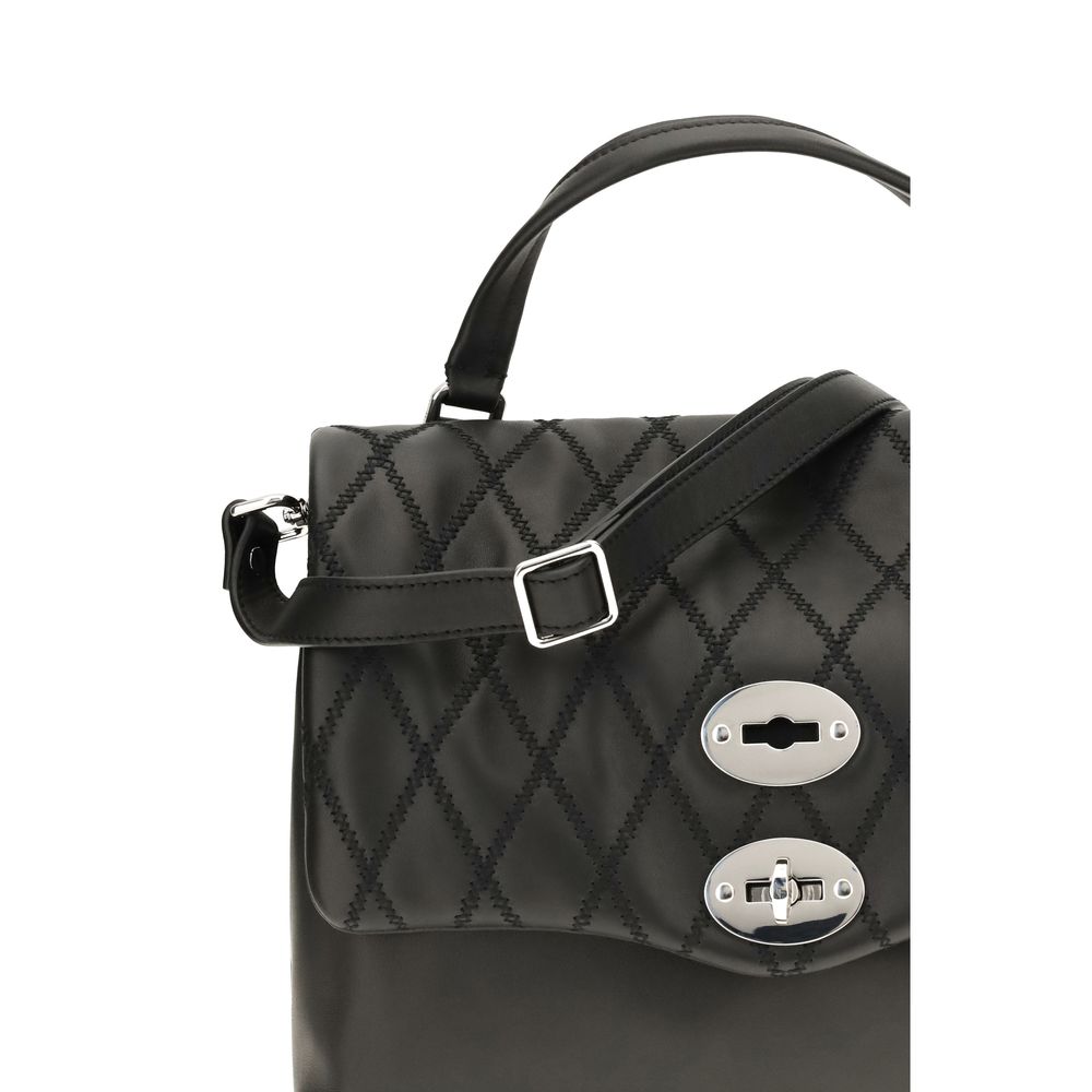 Zanellato Black Calf Leather Bos Taurus Handbag Zanellato