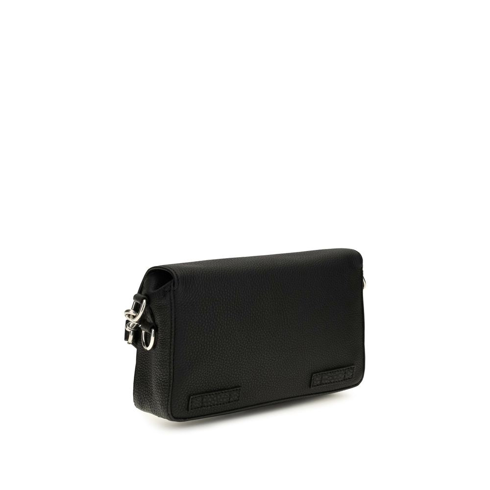 Fendi Black Calf Leather Bos Taurus Shoulder Bag Fendi