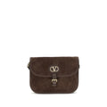 Valentino Garavani Brown Calf Leather Bos Taurus Shoulder Bag Valentino Garavani