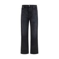 Fendi Black Cotton Straight-Leg Jeans Fendi
