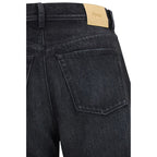 Fendi Black Cotton Straight-Leg Jeans Fendi