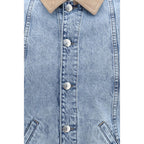 Brunello Cucinelli Blue Cotton Denim Jacket Brunello Cucinelli