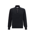 Brunello Cucinelli Black Cotton Polo Shirt Brunello Cucinelli
