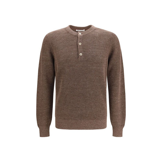 Brunello Cucinelli Brown Linen Sweatshirt Brunello Cucinelli