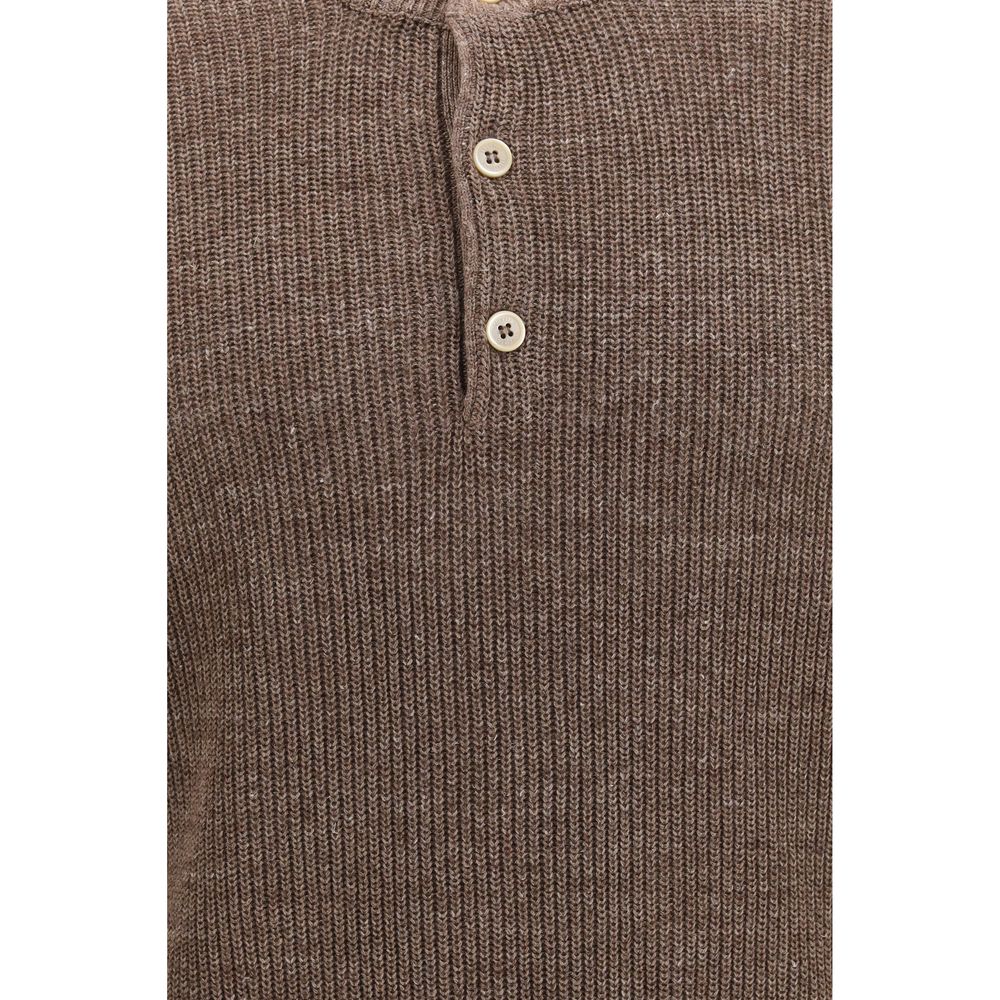 Brunello Cucinelli Brown Linen Sweatshirt Brunello Cucinelli