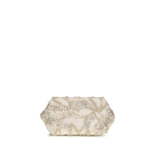 Brunello Cucinelli Beige Silk Clutch Bag Brunello Cucinelli