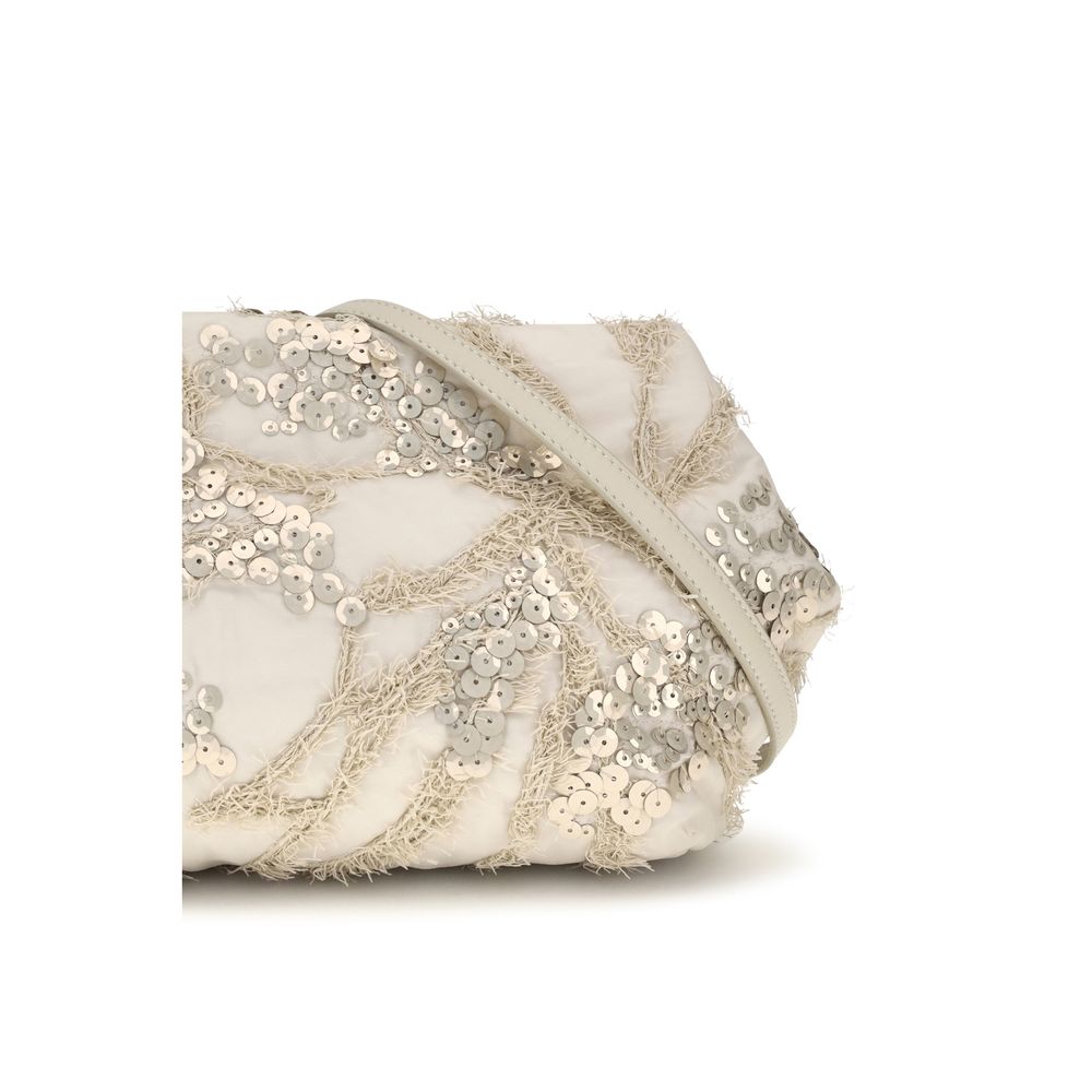 Brunello Cucinelli Beige Silk Clutch Bag Brunello Cucinelli