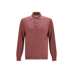Brunello Cucinelli Bordeaux Cashmere Polo Shirt Brunello Cucinelli