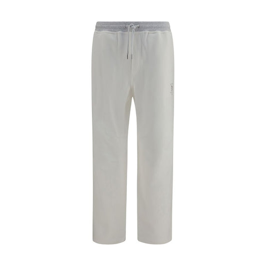 Brunello Cucinelli White Cotton Casual Pants Brunello Cucinelli