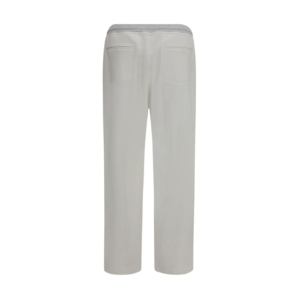 Brunello Cucinelli White Cotton Casual Pants Brunello Cucinelli