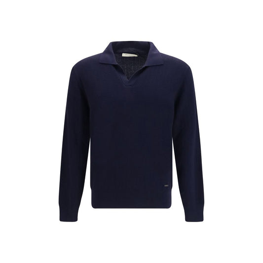 Brooksfield Blue Wool Oves Aries Sweatshirt Brooksfield