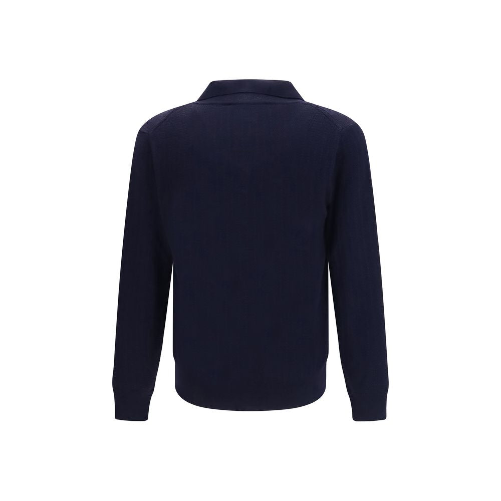 Brooksfield Blue Wool Oves Aries Sweatshirt Brooksfield