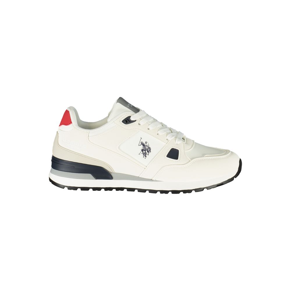 U.S. POLO ASSN. White Polyurethane Mens Sneaker - Eljoys Fashion 
