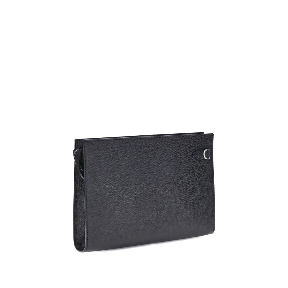 Valentino Garavani black calf leather Bos Taurus wallet with sleek design and subtle branding on the front.