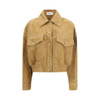 Versace Beige Lamb Leather Bomber Versace